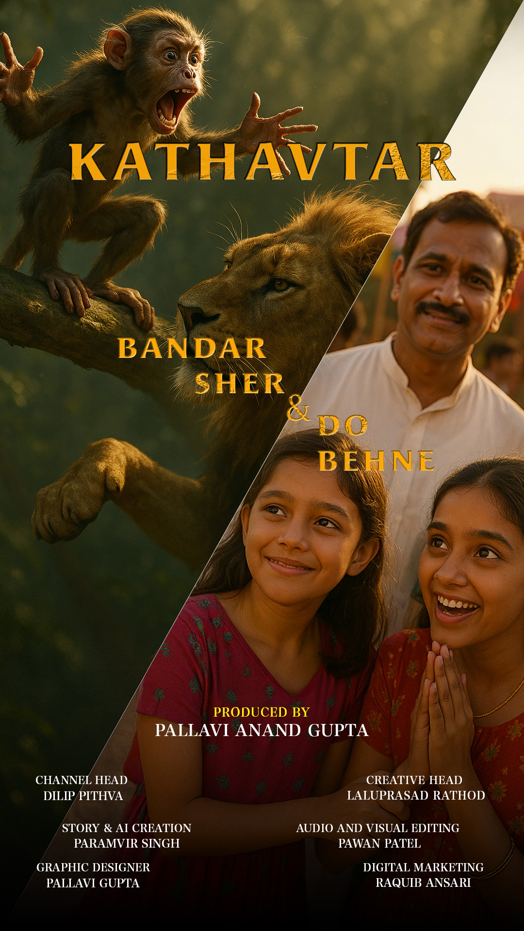 Kathavtar: Bandar, Sher aur Do Behne - Watch Vertical Drama on DekhTV poster
